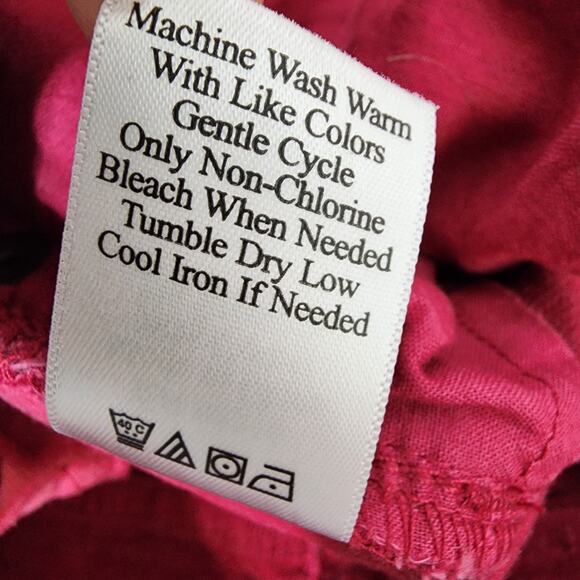 Coldwater Creek Corduroy Jean Boot Cut Women's Size P16 Petite Red Natural NWT - Picture 10 of 10